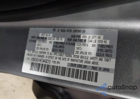 2015 Mazda Cx-5 Grand Touring z USA, uszkodzony, nr VIN JM3KE4DY4F0448016